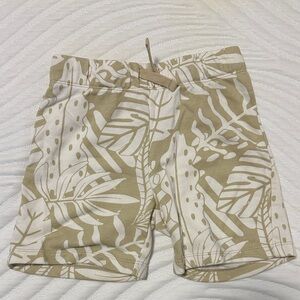 H&M Kids Tan Leaf Print Shorts